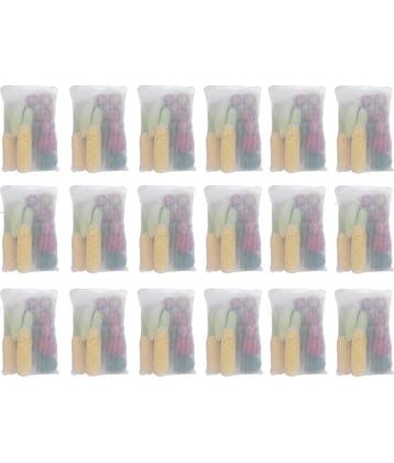 PrettyKrafts mesh Reusable Fridge Storage Bag for Fruits & Vegetables-Set of 18 (Double Layered Mesh)- White