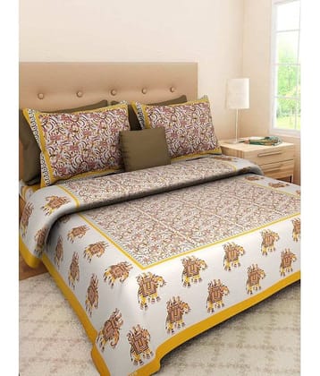 Uniqchoice Cotton Double Bedsheet ( Multi )