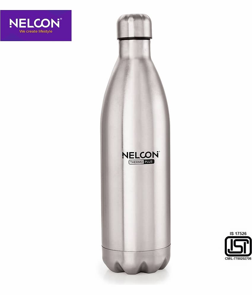 Nelcon 1PCS_COLATHERMOPLUS Silver Thermosteel Flask ( 1000 ml )