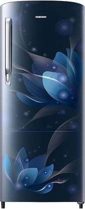 Samsung 183 L, 2 Star, Digital Inverter, Direct-Cool Single Door Refrigerator (RR20C2712U8/NL, Blooming Saffron Blue, 2023 Model)