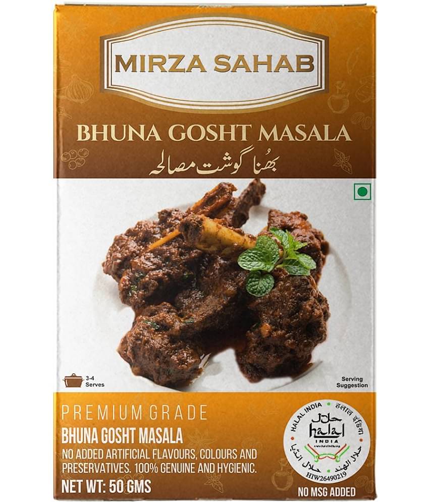 Mirza Sahab Bhuna Gosht Masala Instant Mix 50 gm Pack of 4