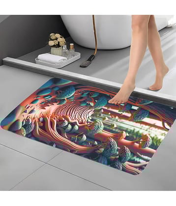 BELLA TRUE Anti-skid Rubber Bath Mat Other Sizes cm ( Pack of 1 ) - Multicolor