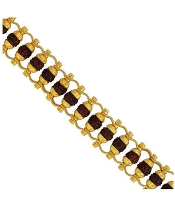 Rudraksh Gold Plated Bracelet (Pack of 1)