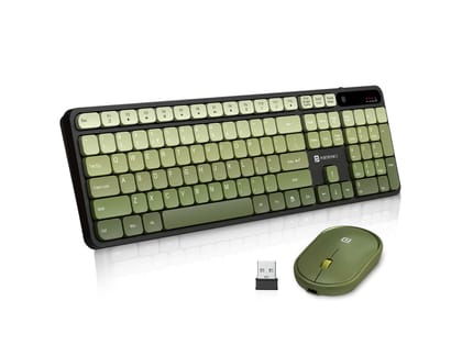 Portronics Key11 Combo Gradient Keys, Type-C Rechargeable, Wireless 2.4 GHz & Bluetooth 5.3, Ergonomic