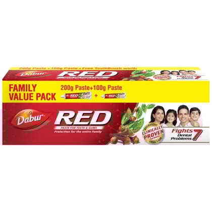 Dabur Red India's No.1 Ayurvedic Fluroide Free Paste, 300 gm