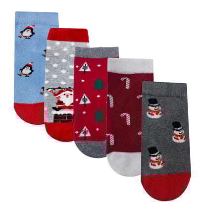 Cheerful Christmas Socks For Kids-Size 1 for 2-3  years