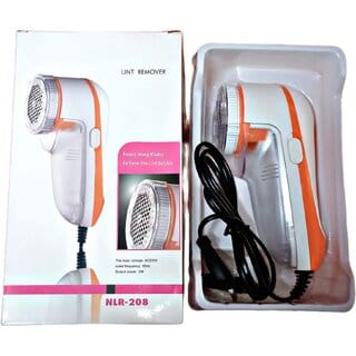 CHARKEE Plastic Electric Lint Remover With Brush, Remover2 (Pack of 1, Orange)