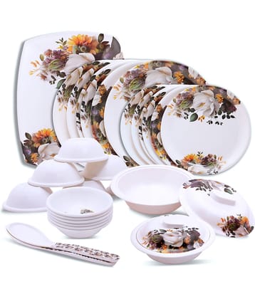 Homepro Gardenia White Melamine 41 Pcs Dinner Set