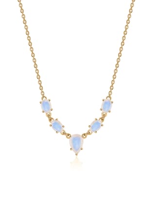 Ornate Rainbow Moonstone Necklace