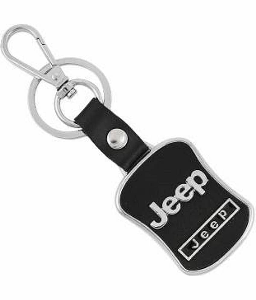 Jeep Leather Metal Hook Locking Key Chain