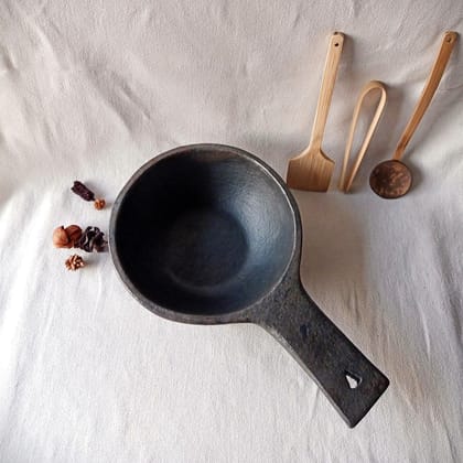 Longpi Black Pottery Deep Frying Pan