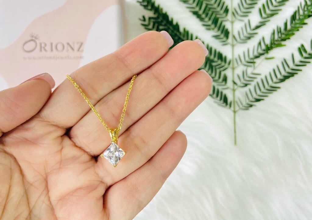 Classic Princess Solitaire Necklace