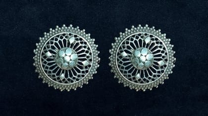 Bilasita Navatari Collection Oxidised Stud Earrings | Vintage Ethnic Charm | Festive & Fusion Wear Bilasita Navatari Collection Oxidised Stud Earrings | Vintage Ethnic Charm | Festive & Fusion Wear
