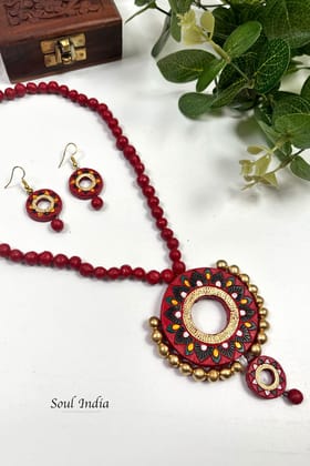Handmade Statement Terracotta Jewellery Set