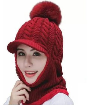 PENYAN Multi Color Woollen Women's Cap ( Pack of 1 )
