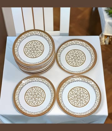 Inpro 12 Pcs Melamine Multi Color Quarter Plate