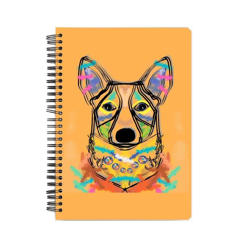 Happy Corgi Notebook - Yellow