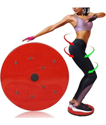 Horsefit Tummy Twister | Twisting Waist Disc | Waist Trimmer | Body Toner | Fat Burner | Aerobic Exercise Foot Exercise Fitness Twister | Fat Buster | Perfect Home Gym Equipment for Men & Women (Red)