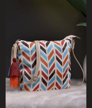 Anekaant Sling Bag PU Set of 1 ( Off White )