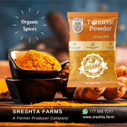 Sreshta Farms Organic Turmeric {Haldi} Powder
