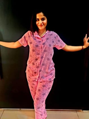 Klamotten Women's Printed Rayon Nightsuit N74Rb0