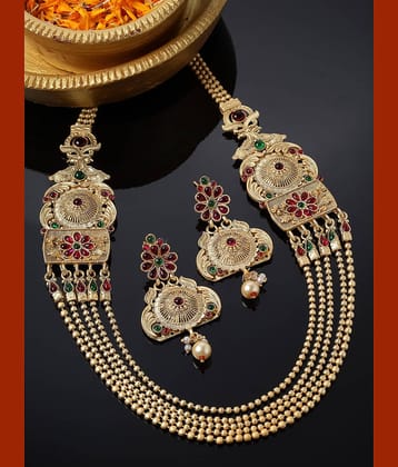 Sukkhi Gold Alloy Necklace Set ( Pack of 1 )