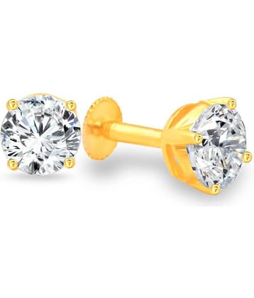 Vighnaharta Brilliant Stud (South Pattern Screw Back) Cubic Zirconia Alloy Stud Earring
