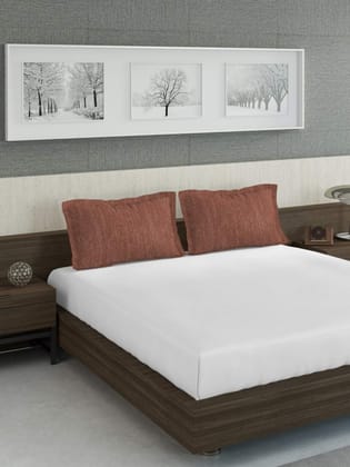 DDECOR - Esteem Textures Collection 100% Cotton Textures Pattern 210TC Set Of 2 Pillow Cover|46 CM X 68 CM| - Brown