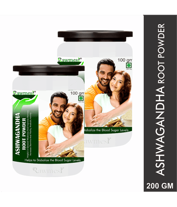 rawmest Organic Ashwagandha Powder 200 gm Powder Pack of 2