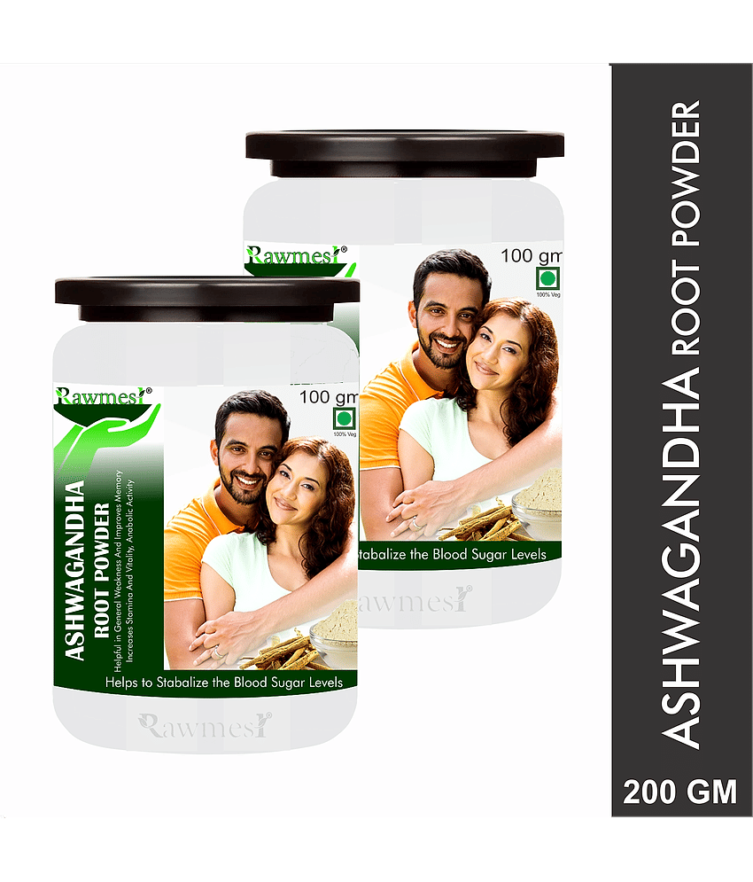 rawmest Organic Ashwagandha Powder 200 gm Powder Pack of 2