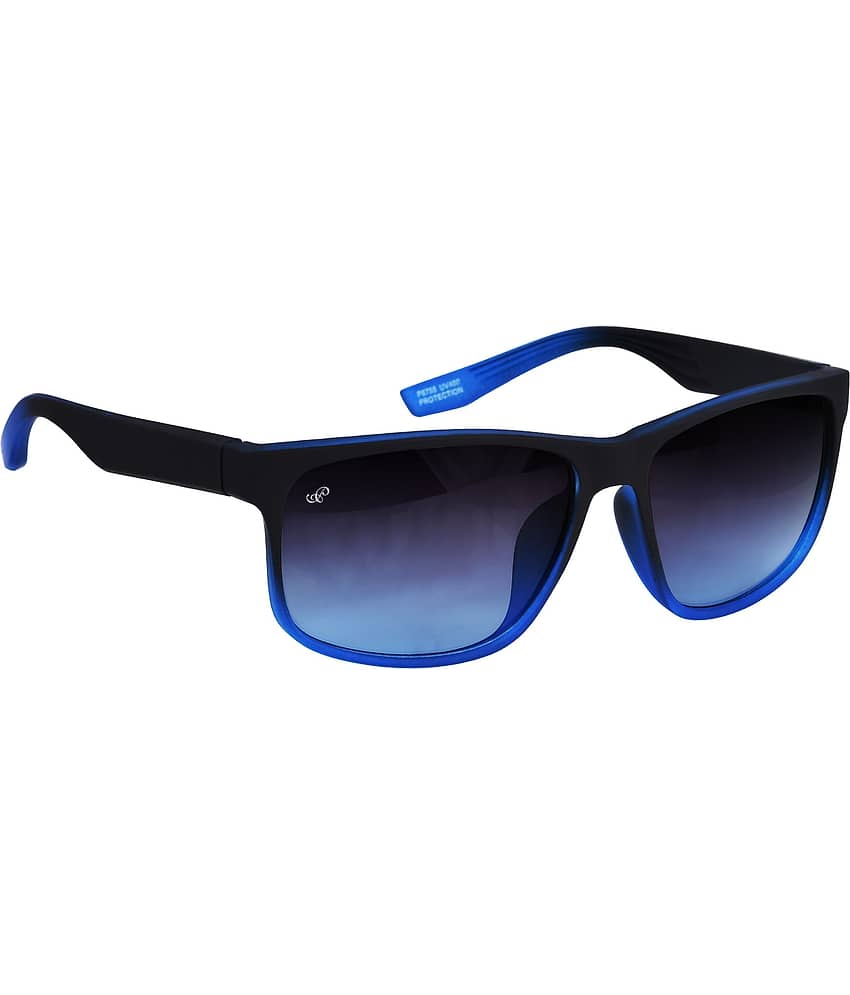 PIRASO Black Rectangular Sunglasses ( Pack of 1 )