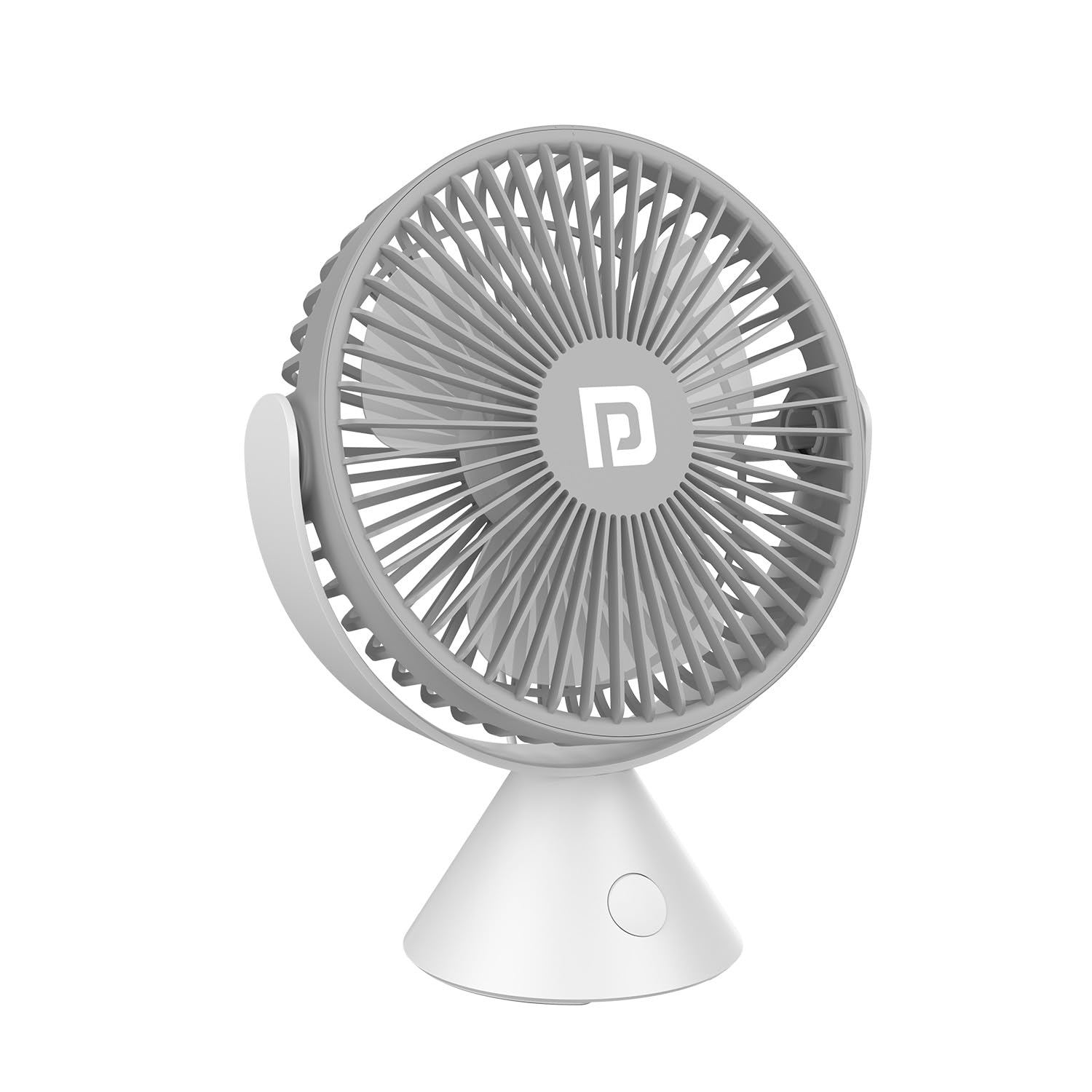 Portronics Aero Breeze Portable table Fan 178mm, USB Rechargeable Fan- Grey