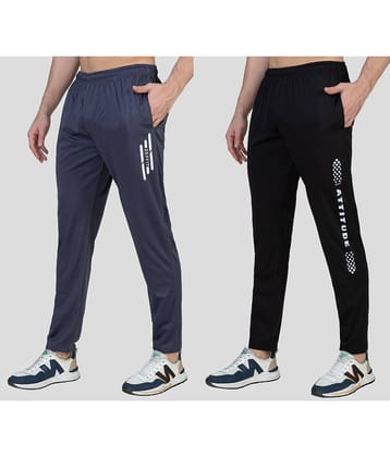 Zeffit - Multicolor Lycra Men's Trackpants ( Pack of 2 )