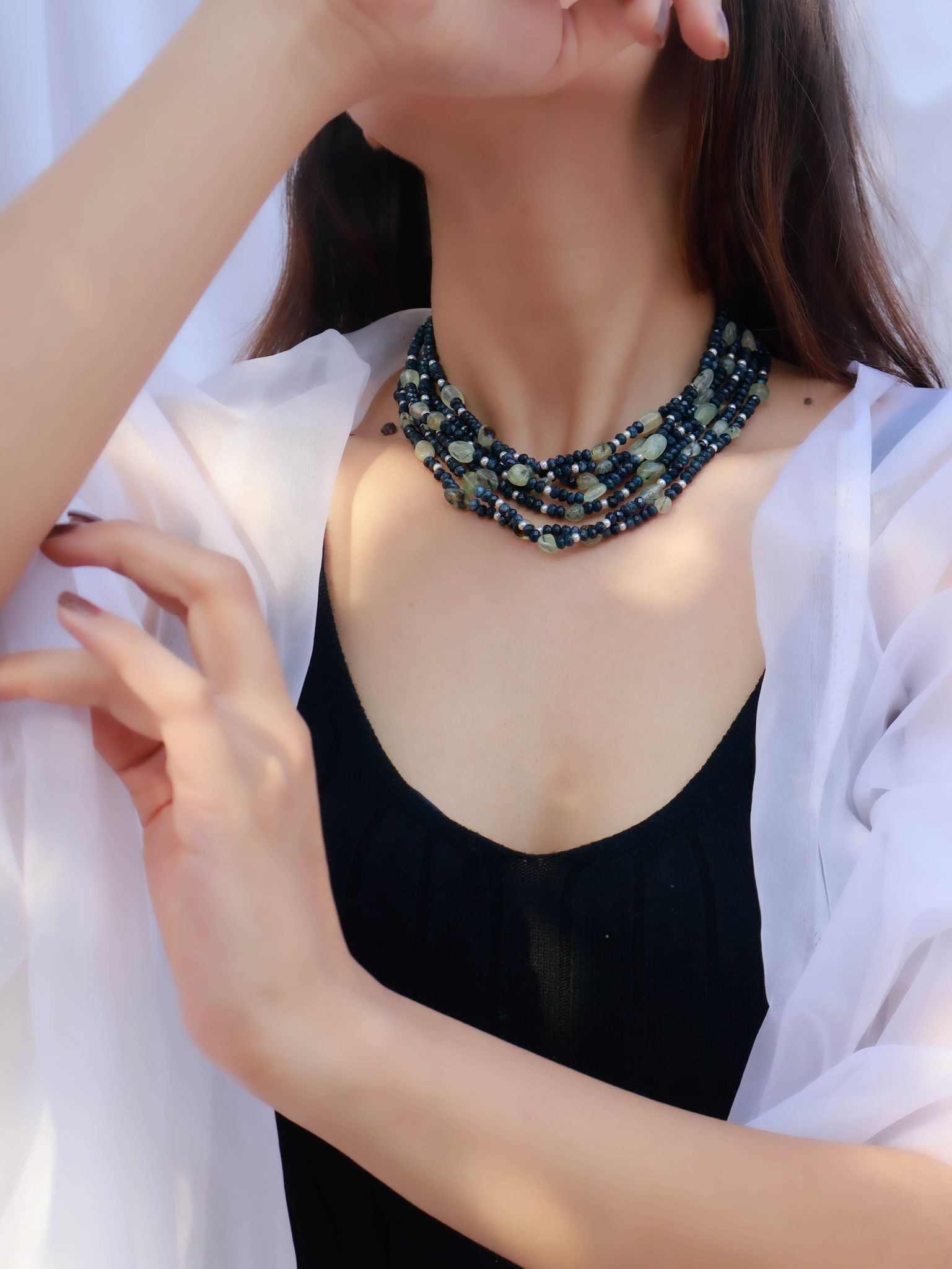 Emra Blue-Green Necklace-Blue