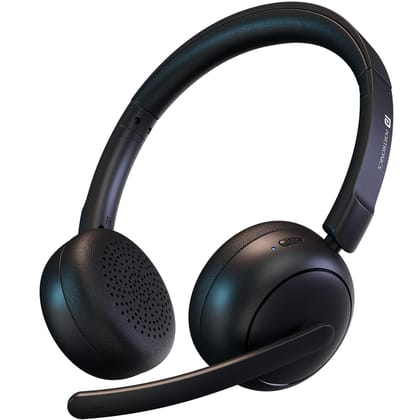 Portronics Muffs A3 Upto 50 Hours Playtime, Bluetooth Version 6.0, Adjustable Headband, Type C Fast Charging - Black Portronics Muffs A3 Upto 50 Hours Playtime, Bluetooth Version 6.0, Adjustable Headband, Type C Fast Charging - Black
