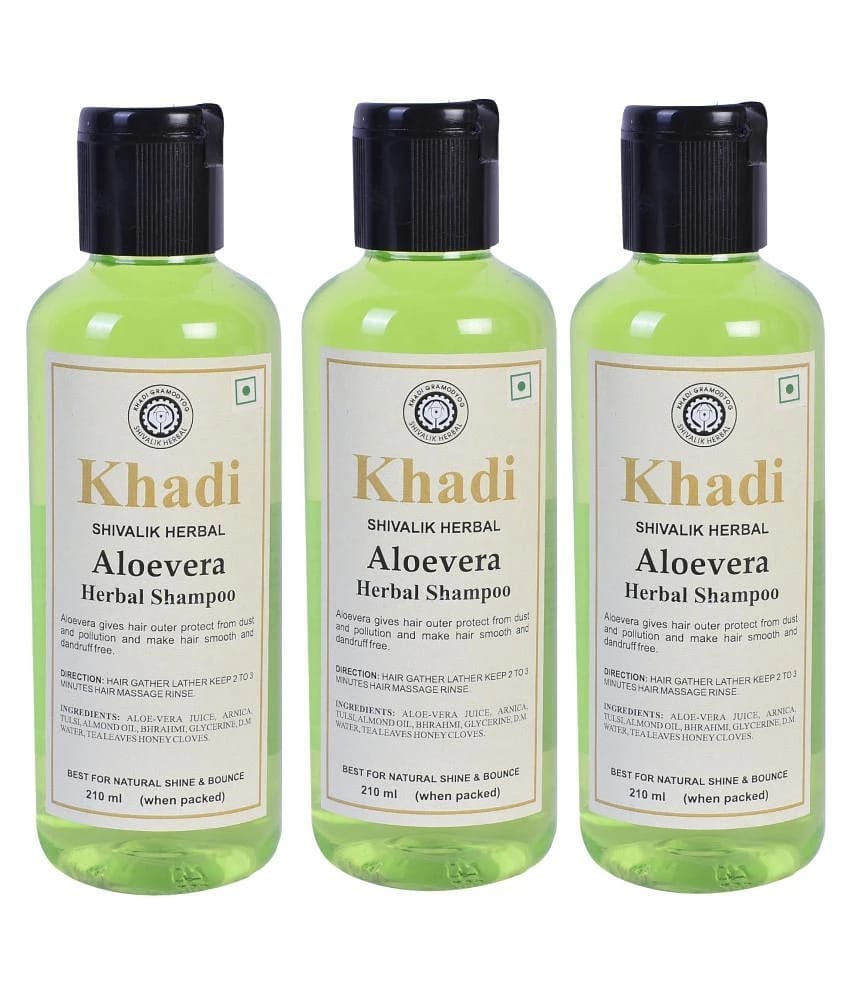 Khadi Alovera Herbal Shampoo 210 ml Pack of 3