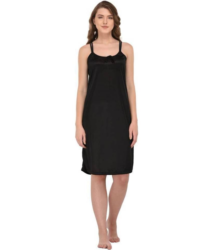 You Forever Satin Nighty & Night Gowns - Black