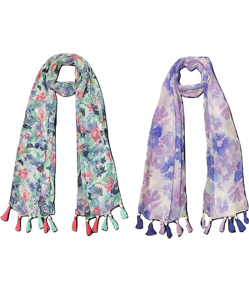 stolevilla Multi Printed Poly Cotton Yarn Stoles