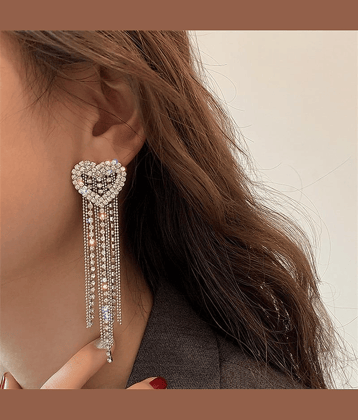 PUJVI Silver Jhumki Earrings ( Pack of 1 )