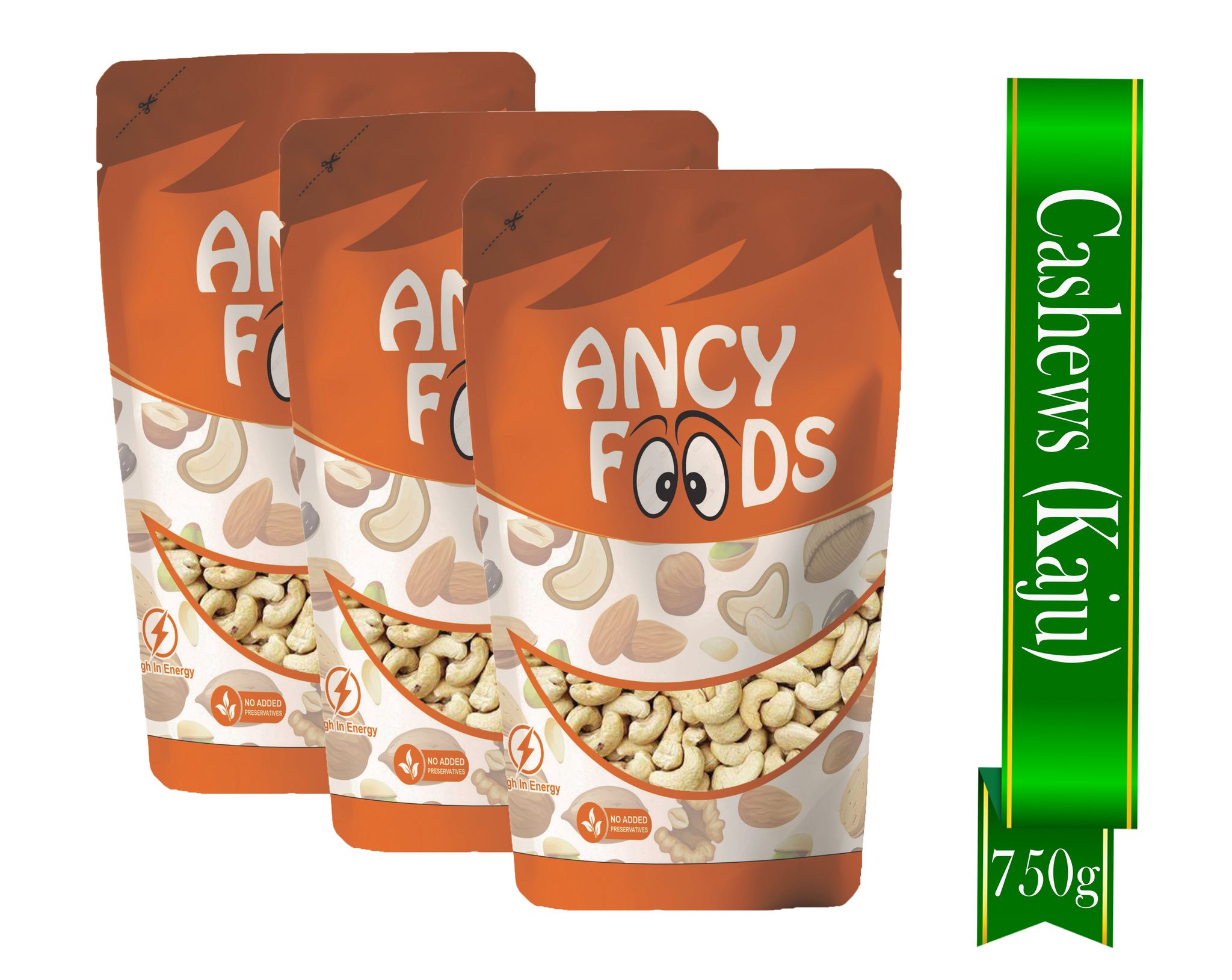 Ancy Kaju (Cashew) 750 Grams (250 Grams X 3) for All Ages | High in Protein and Boosts Energy and Build Immunity | Healthy Nutritious Cashew Nut | Delicious Vegan & Crunchy Kaju Nut for Cooki