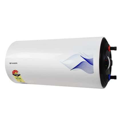 Faber Jazz 15L Horizontal (LH) Storage Water Geyser | 12 Safety Features, Glassline Coated & CRCA EDD Tank, 8 Bar Pressure, Temperature Control, Thermal Cut-Off |2000W, 4 Star (15L - Left Hand Side) Faber Jazz 15L Horizontal (LH) Storage Water Geyser | 1