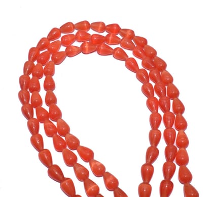 Monalisa (Cats Eye) Natural Stone Beads for Making Jewelry , MLSB-039-32 Pcs / 12X8 MM
