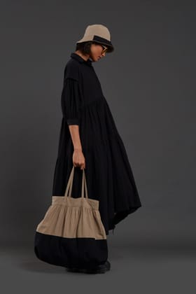 Black Tiered Shirt Dress-7XL