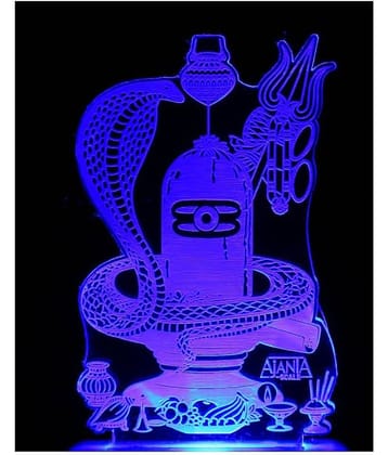 SUPER AJANTA 2044 Sivling Manidhar  3D Night Lamp Multi - Pack of 1