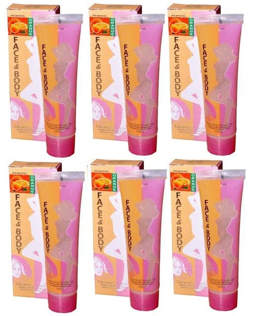 Elecsera Face and Body Cleansing Gel Scrub (Pack of 6 100 ml Each) Scrub (600 ml)