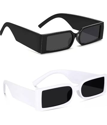 Elligator Multicolor Rectangular Sunglasses ( Pack of 2 )