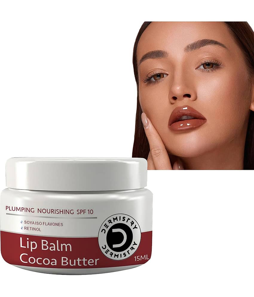 Dermistry Plumping Nourishing SPF10 Tint Cocoa Butter Lip Care Balm for Dry Dark Damaged Chapped Lips Coconut Oil Repair Lightening Brightening Glowing Shiner Lips Men Women Use Combo Lips@tick Gloss Set Exfoliators Serum Cheek Glossy Mask Men & Women-20m