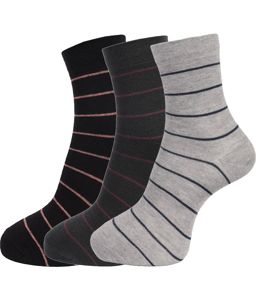 Dollar Socks - Multicolor Cotton Men's Mid Length Socks ( Pack of 3 )