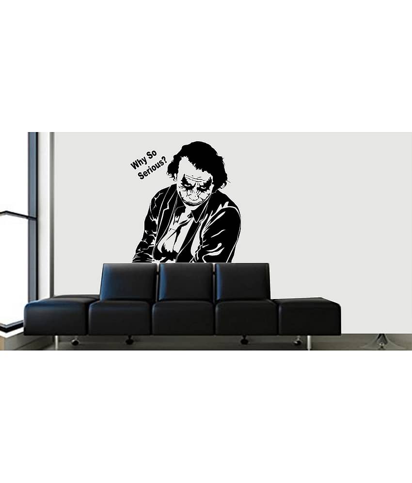 Asmi Collection Why So Serious Motivational Quotes Wall Sticker ( 75 x 70 cms )