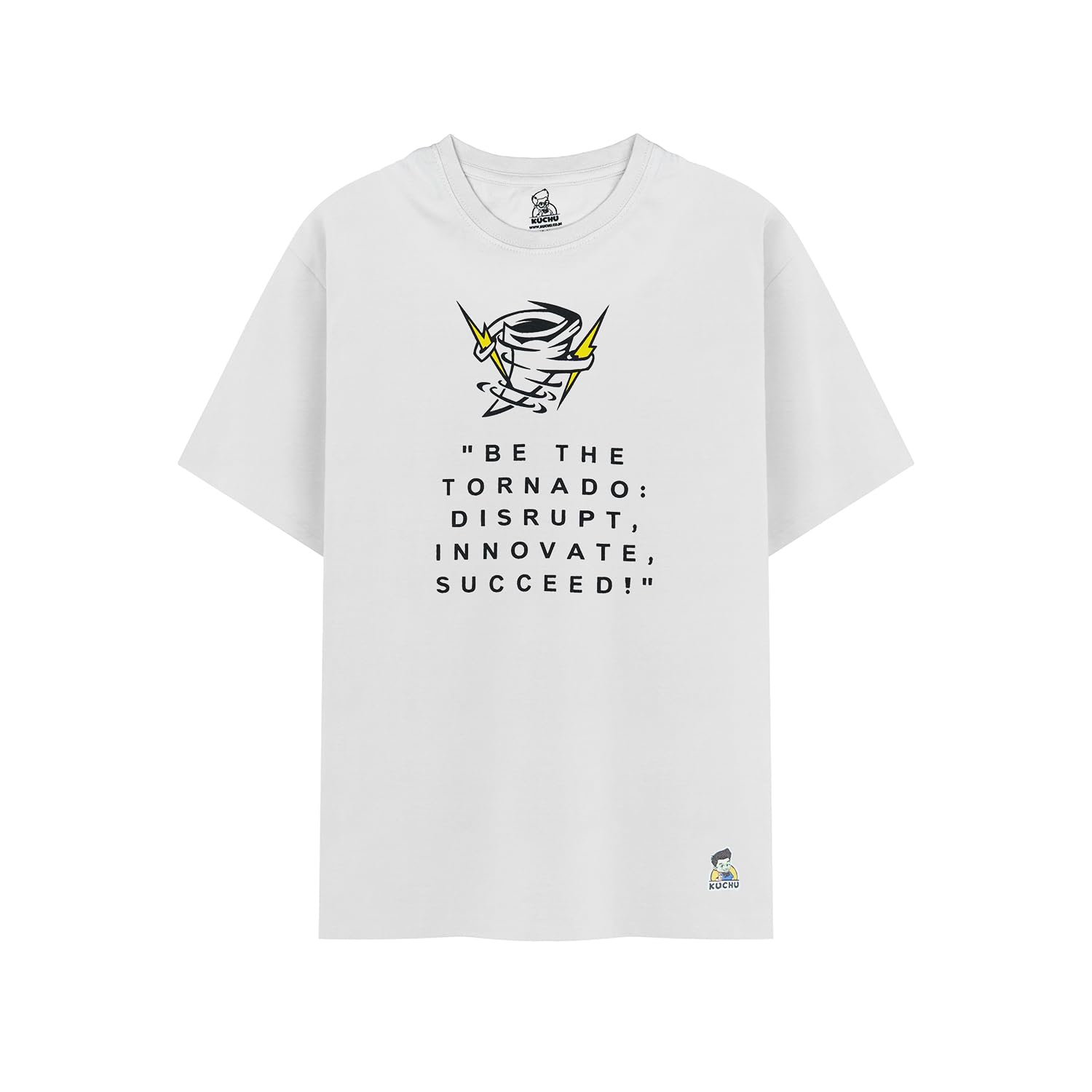 KUCHU Kids’ Unisex T-Shirt “Tornado” Digital Print | Soft Cotton-Modal Blend | Breathable, Durable & Comfortable Casual Wear for Boys & Girls